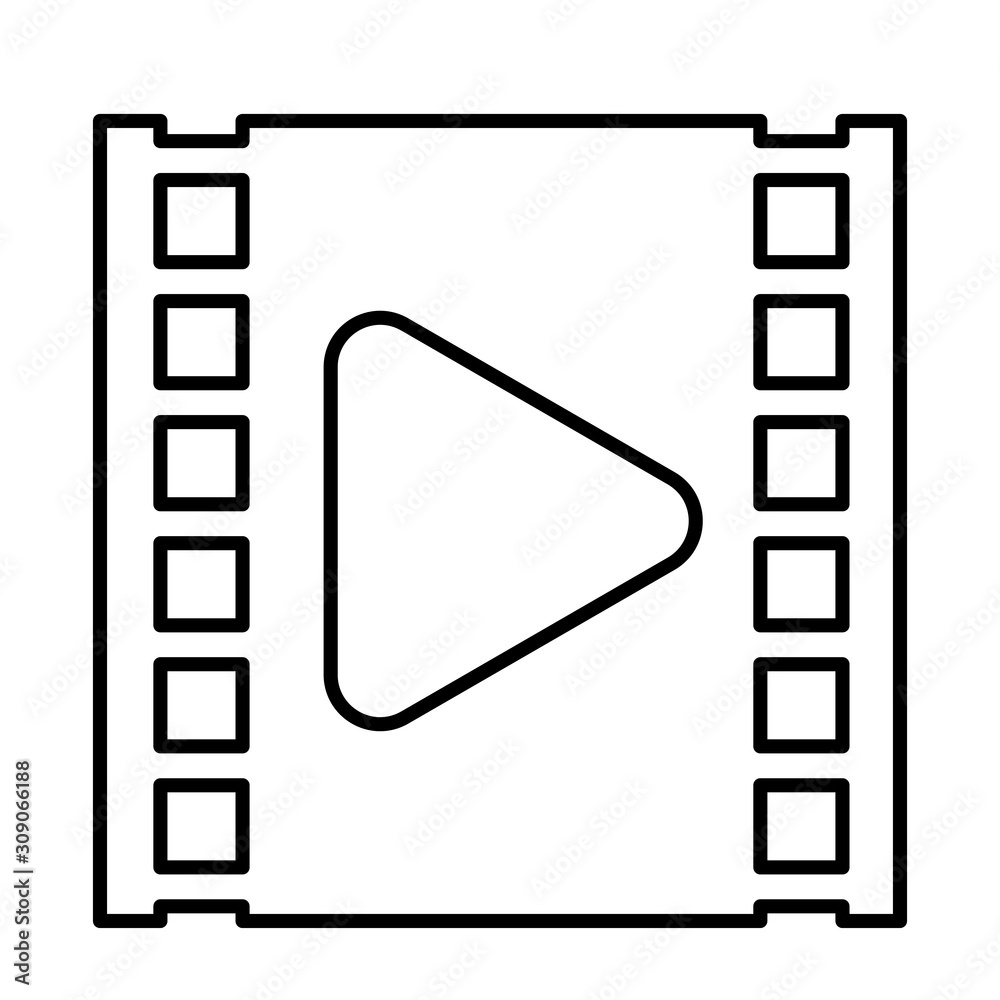media player play button in film tape media player play button in film tape