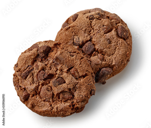 two chocolate cookies