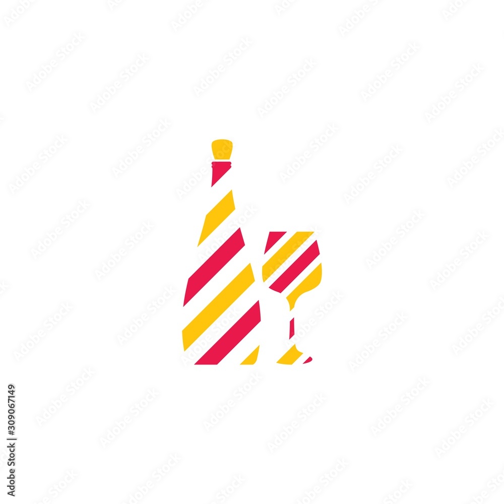 Obraz premium Wine Logo illustration f
