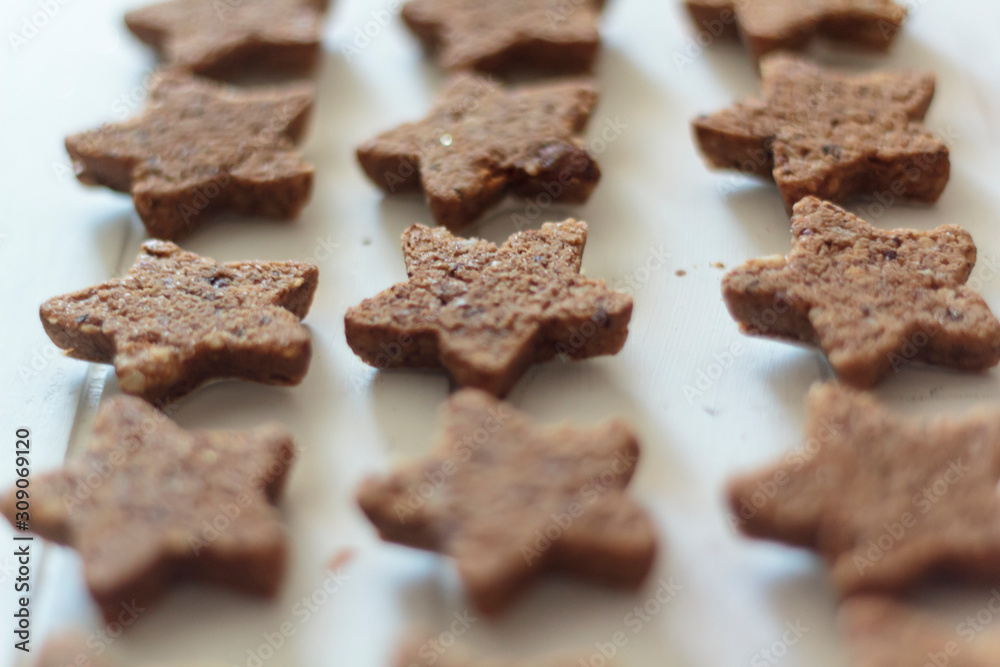 Homemade star-shaped cookies Homemade star-shaped cookies