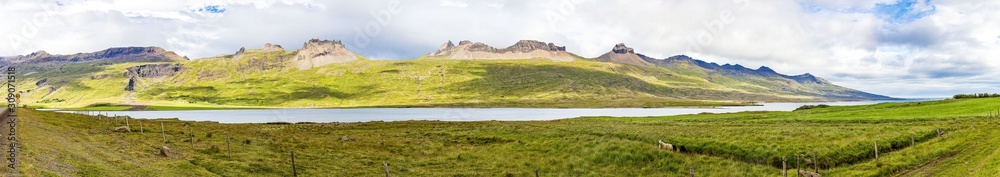 Picture of wild and deserted nature in eastern iceland in summer Picture of wild and deserted nature in eastern iceland in summer