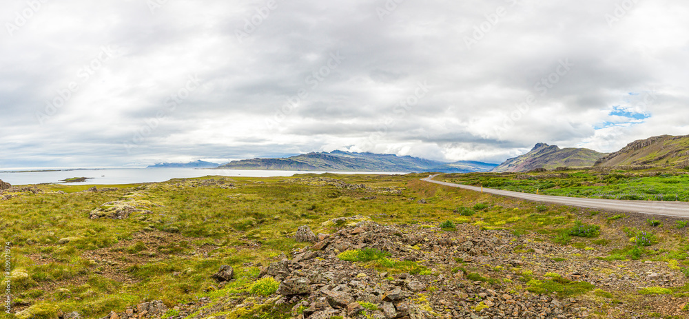 Picture of wild and deserted nature in eastern iceland in summer Picture of wild and deserted nature in eastern iceland in summer