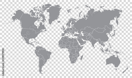 World map on transparent background © agrus