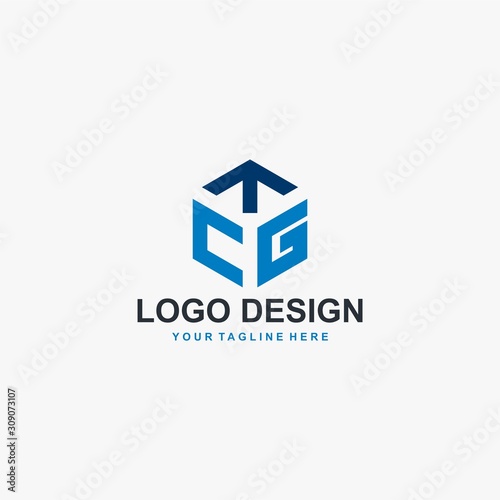 Hexagon logo design. Letter T in cube illustration sign. Outline polygonal letters vector icons.