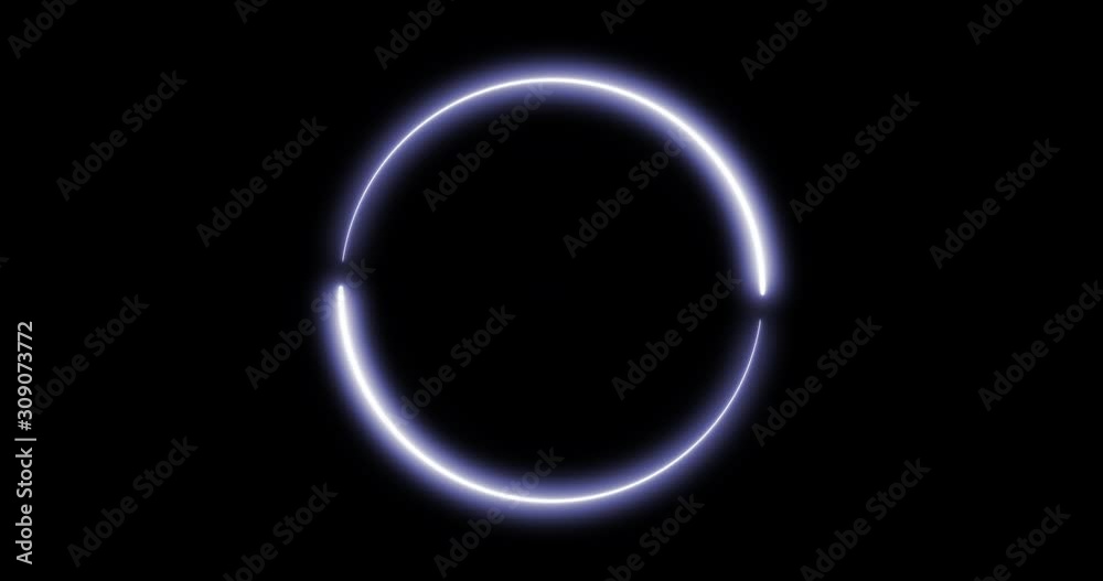 Popular phantom blue color bright glowing neon circle seamless background