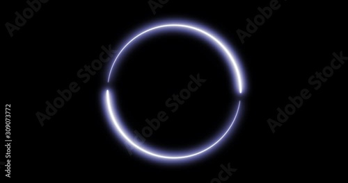 Popular phantom blue color bright glowing neon circle seamless background