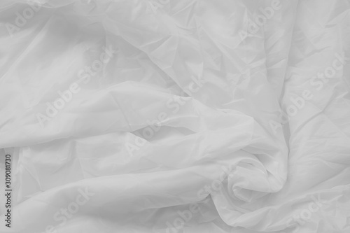 Beautiful white fabric is suitable for making backgrounds in various concept designs in the top view.