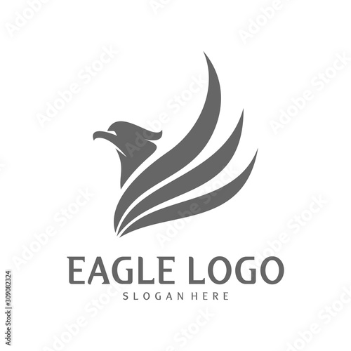 Free Download Eagle logo design vector, Phoenix logo concept, Simple Eagle logo template, Icon Symbol, Creative design - GFXLoad