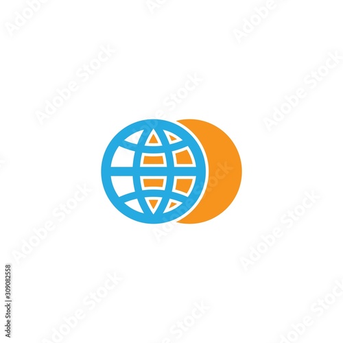 Global logo template vector icon design