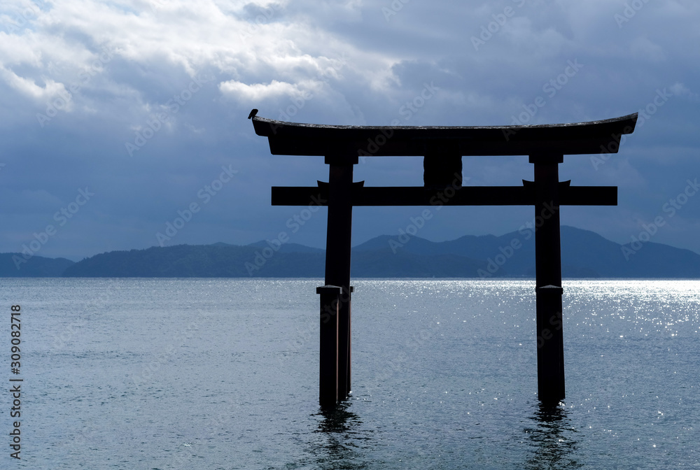 temple gate in the big lake.