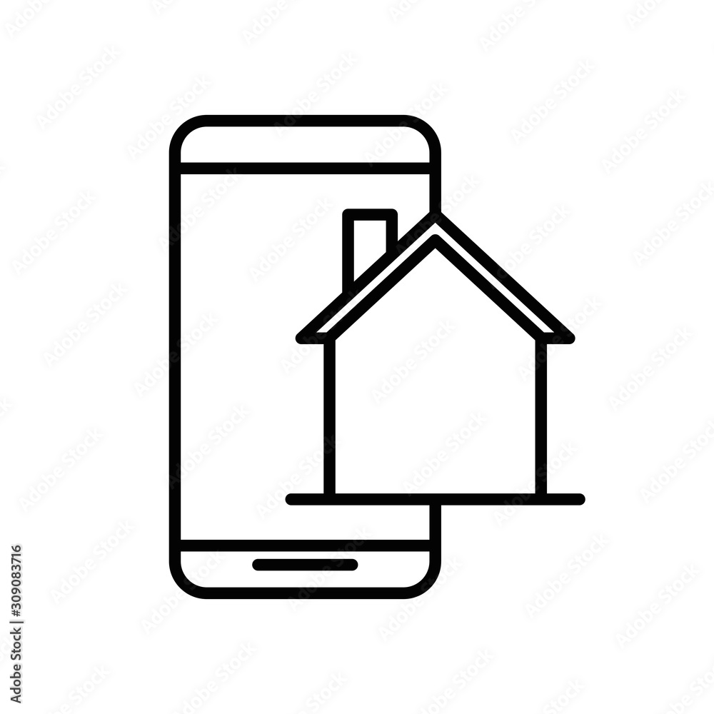 building front facade with smartphone building front facade with smartphone