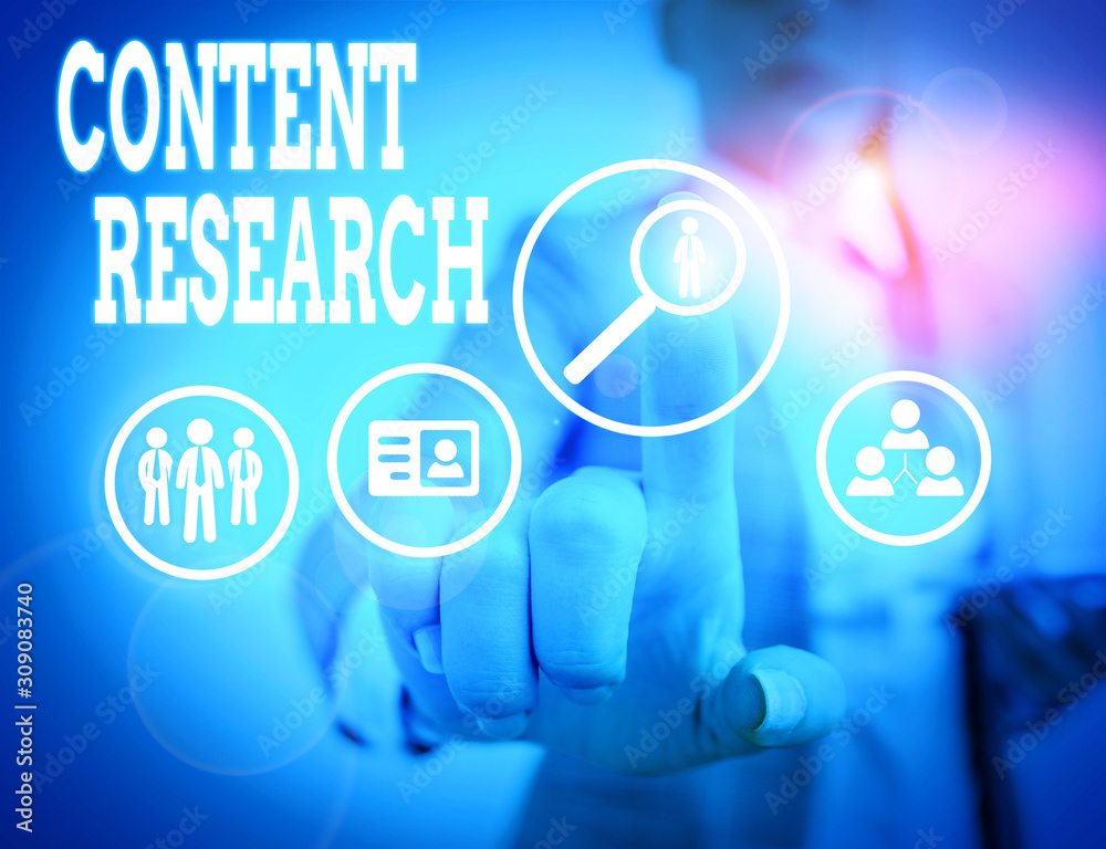Word writing text Content Research. Business photo showcasing method for studying documents and communication artifacts Word writing text Content Research. Business photo showcasing method for studying documents and communication artifacts