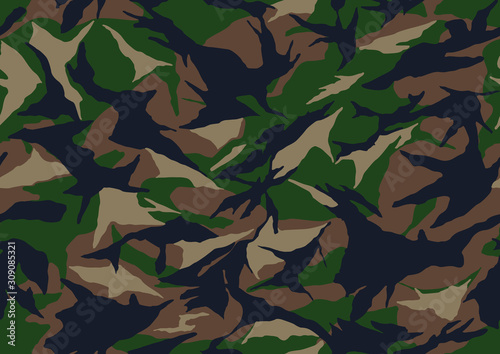 abstract camouflage military pattern, skin texture green color, fashion fabric printing vector illustration.