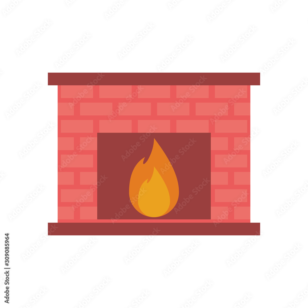 Fototapeta premium merry christmas house chimney icon