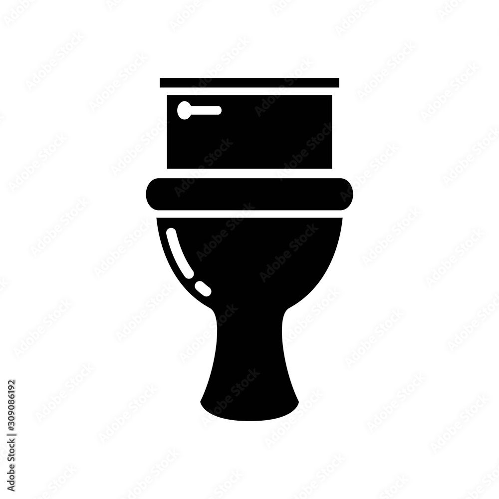 Toilet Icon Vector Simple Design Toilet Icon Vector Simple Design