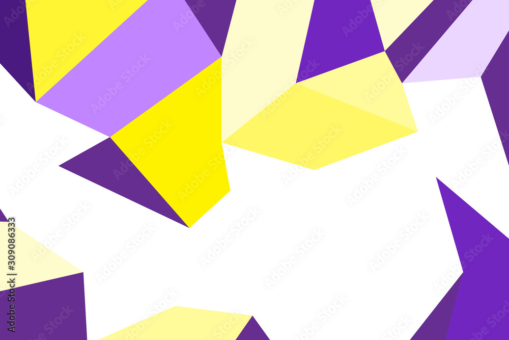 Purple and yellow polygon shape background Purple and yellow polygon shape background
