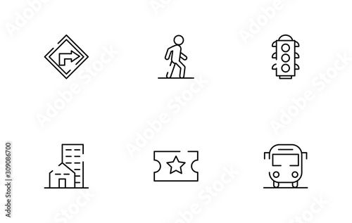 bundle of maps and navigation icons