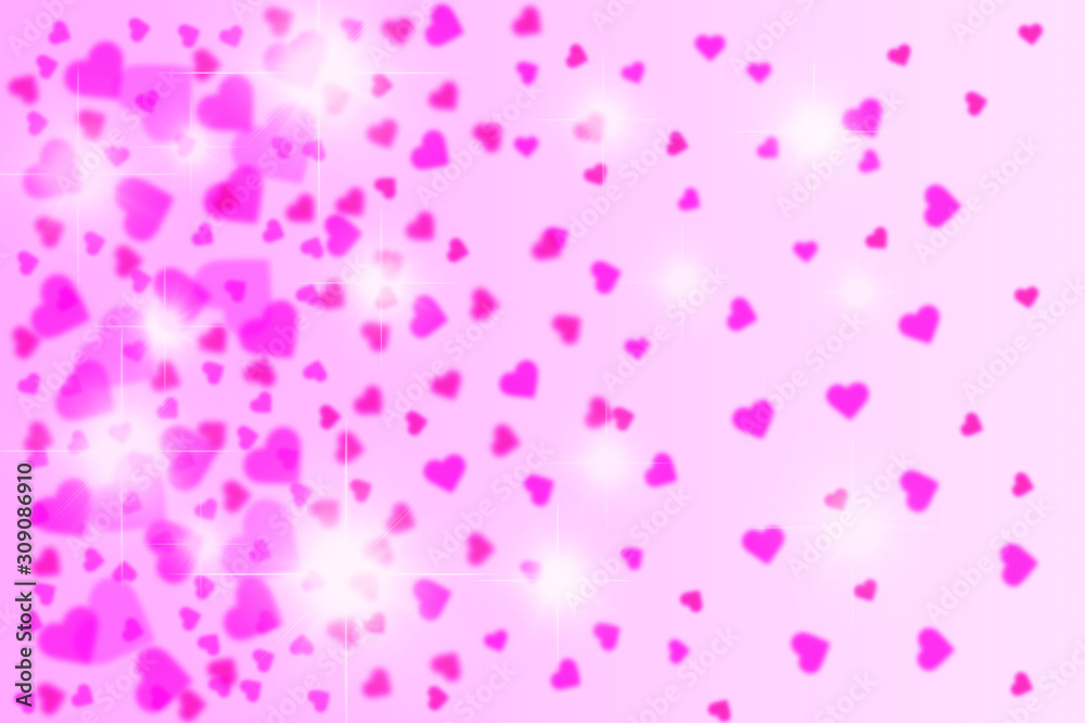 gradient abstract pink background with heart shape for valentine day