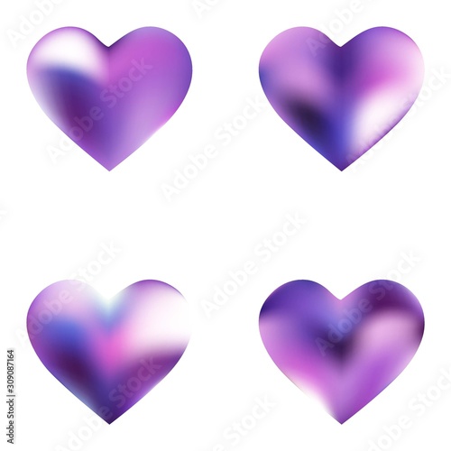 Kit of chromatic backgrounds hearts.