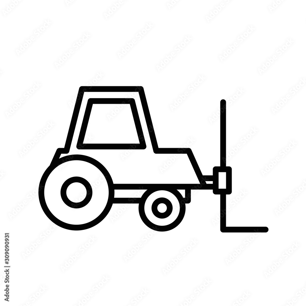 forklift vehicle service isolated icon
