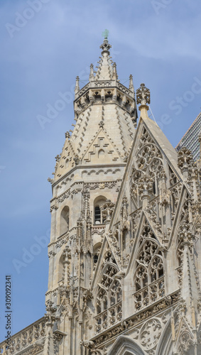 Canvas Print Part of the tower of St. Stephen 's Cathedral