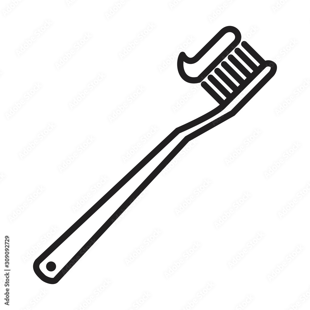 Tooth brush icon Vector simple design Tooth brush icon Vector simple design