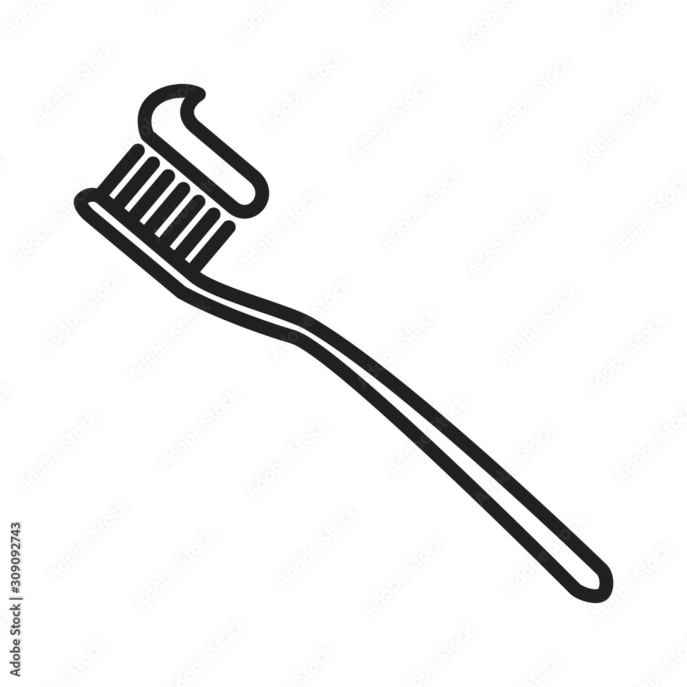 Tooth brush icon Vector simple design Tooth brush icon Vector simple design