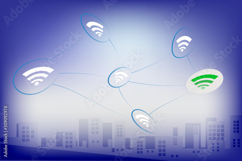 Wireless internet signal in the city