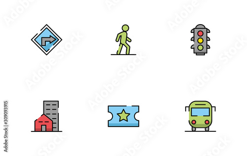 bundle of maps and navigation icons