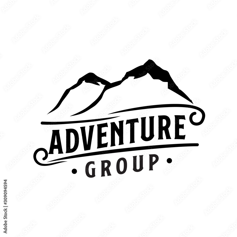 Mountain Illustration For Adventure Logo Design