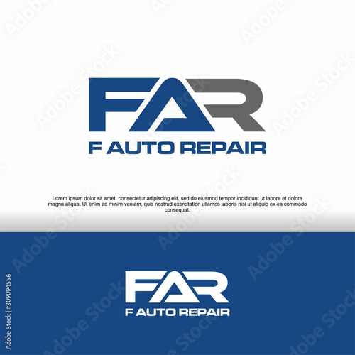 FAR initial logo for auto repair and automotive