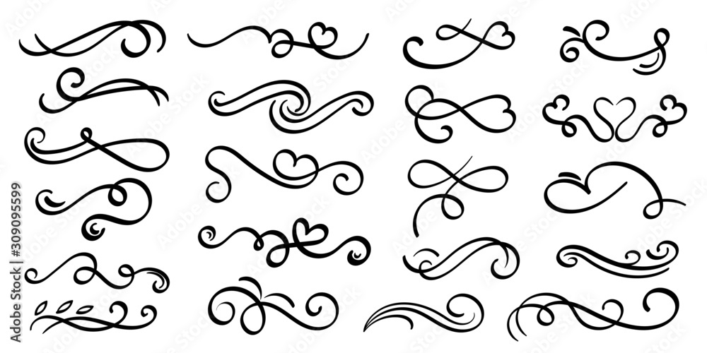 Invite Ornamental curls, swirls divider and filigree ornaments vector design collection for wedding invitation and calligraphy decoration. Invite Ornamental curls, swirls divider and filigree ornaments vector design collection for wedding invitation and calligraphy decoration.