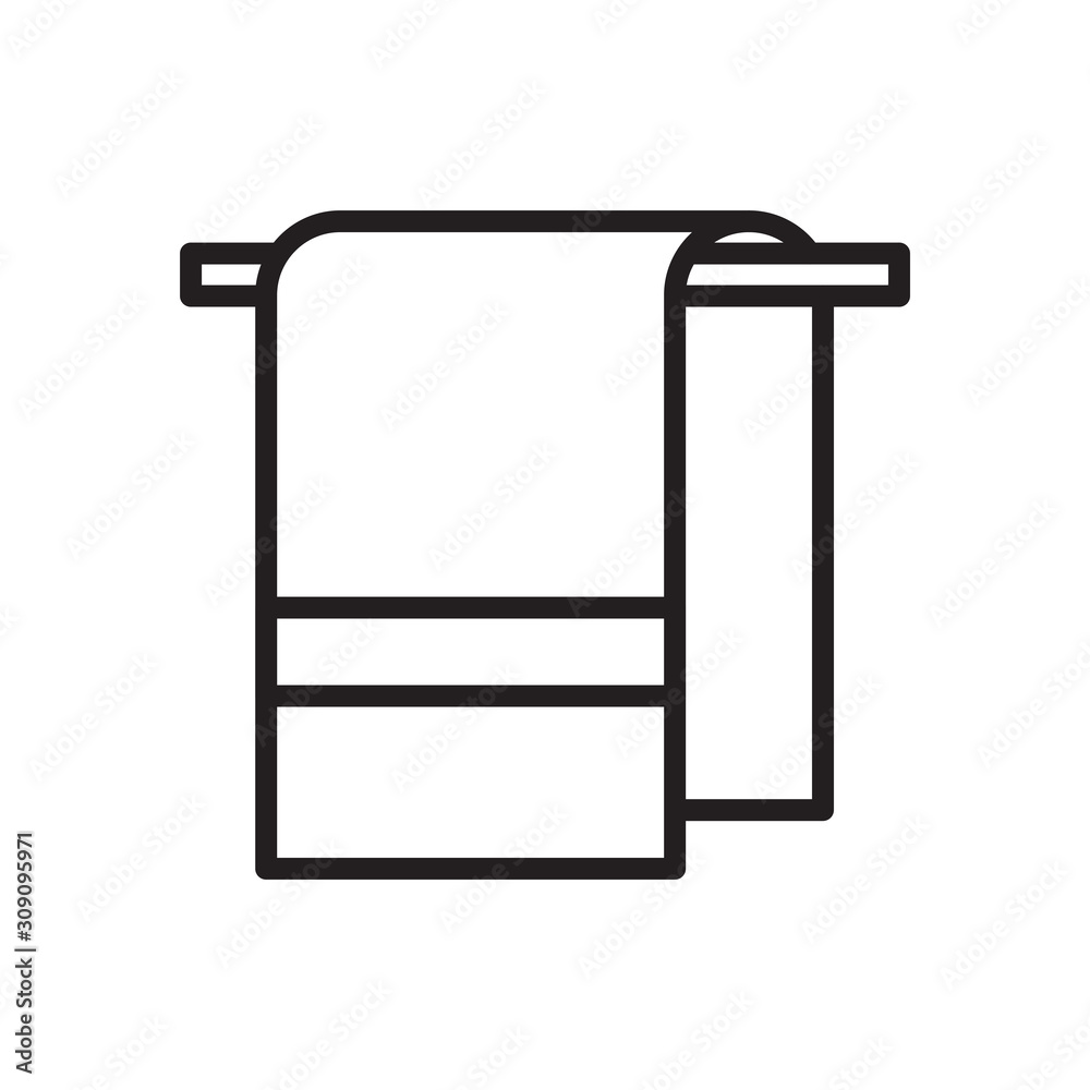 Towel Doodle Icon Vector Simple Design Towel Doodle Icon Vector Simple Design