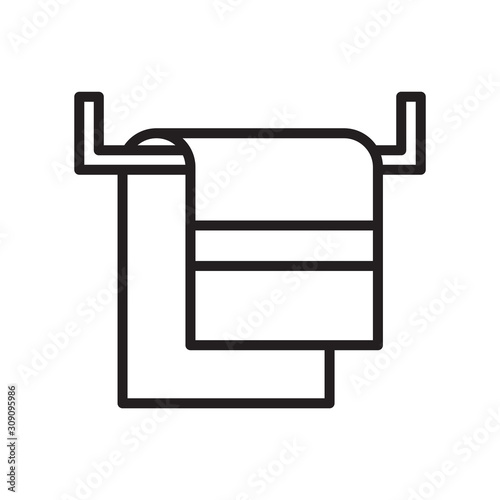 Towel Doodle Icon Vector Simple Design