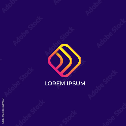 modern logo with gradient. The best choice to start a new business and rebranding. Simple and futuristic style Illustration EPS 10