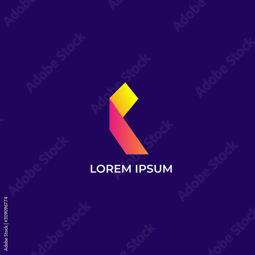 modern logo with gradient. The best choice to start a new business and rebranding. Simple and futuristic style Illustration EPS 10