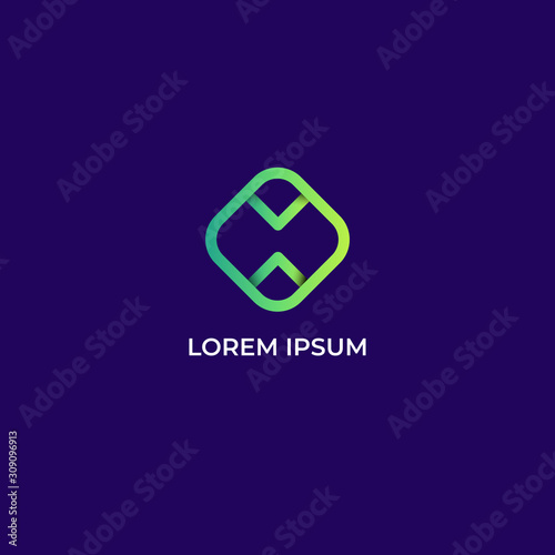 modern logo with gradient. The best choice to start a new business and rebranding. Simple and futuristic style Illustration EPS 10