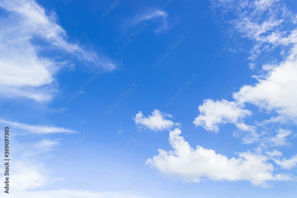 blue sky with white clouds