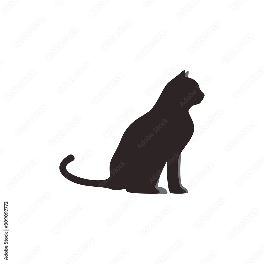 Cat animal icon design template vector isolated