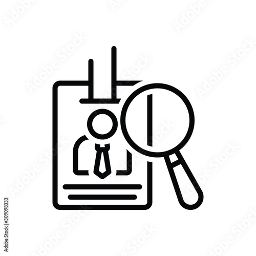 Black line icon for proof 