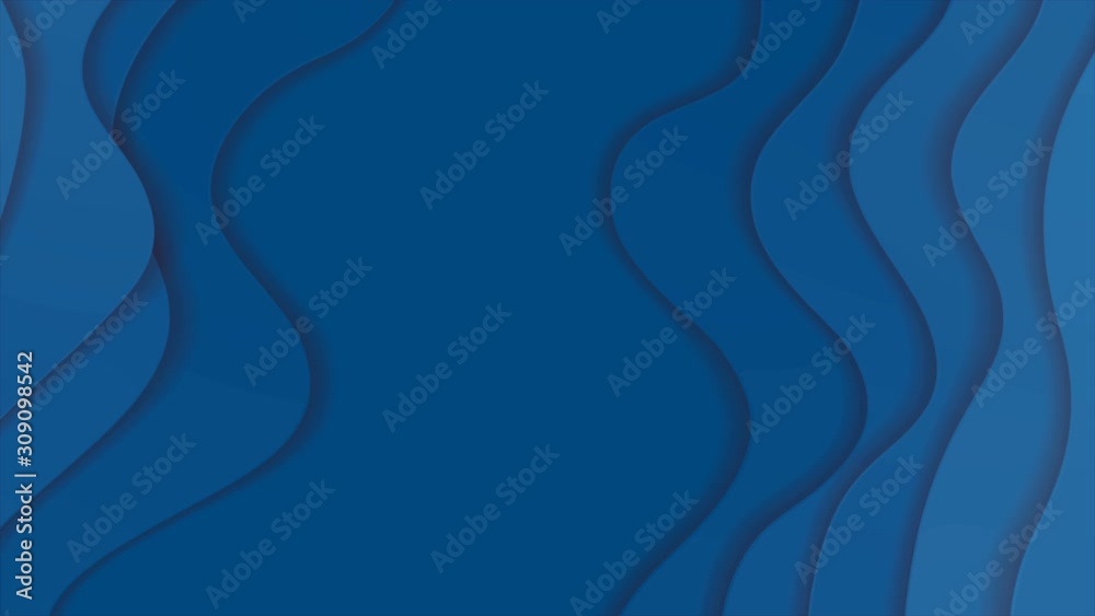 Classic blue corporate material waves abstract motion background ...