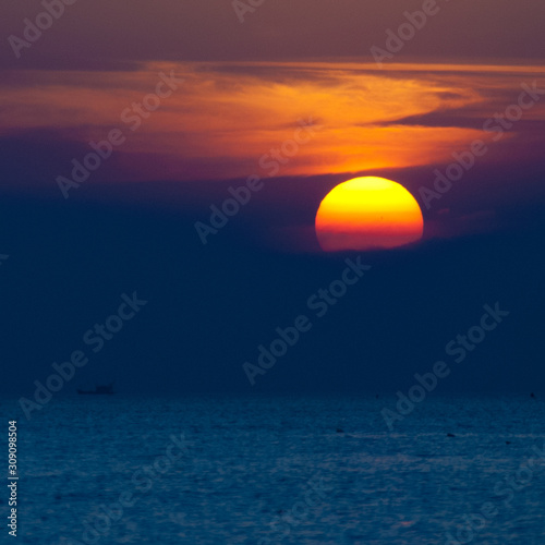 sunset over the sea