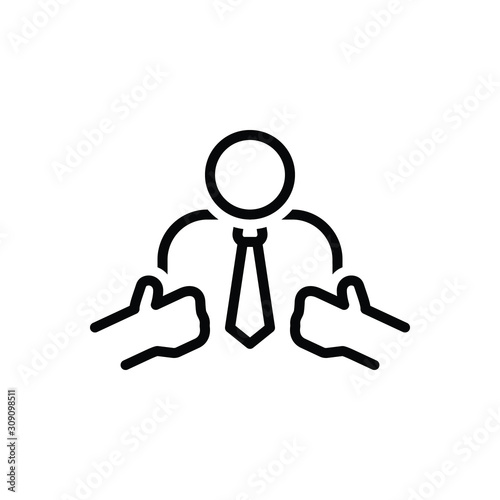 Black line icon for admire 