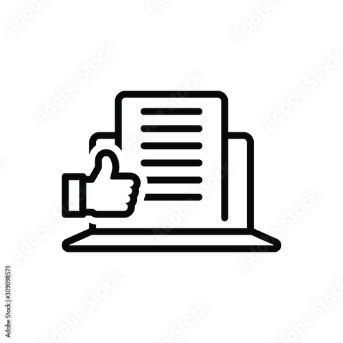 Black line icon for certainly 