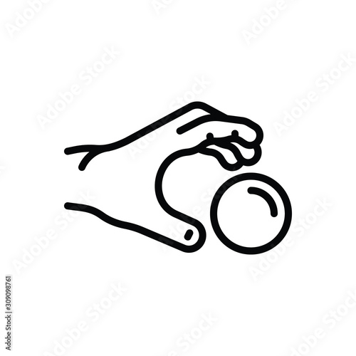 Black line icon for grab