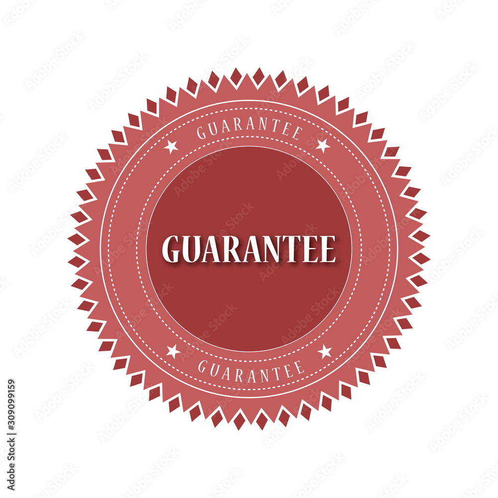Grunge brown guarantee word round rubber seal stamp on white background Grunge brown guarantee word round rubber seal stamp on white background