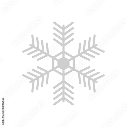 happy merry christmas snowflake icon