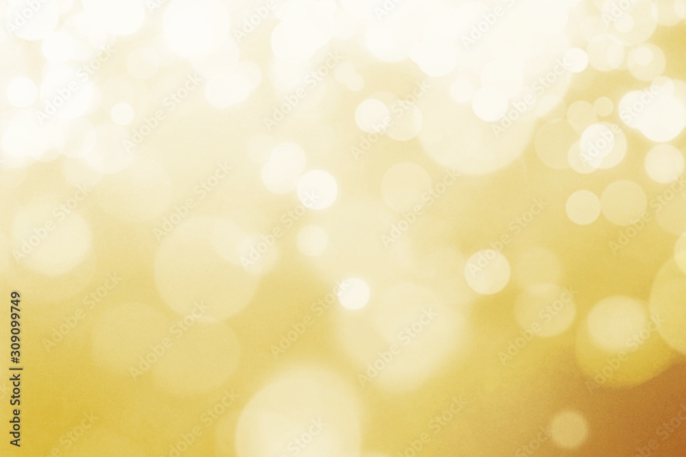 Beautiful blurred bokeh on yellow (gold) color background. Ornament, Luxury style. Free space for any text design. Can be use decorate for advertising, seasonal greeting, web, brochure or any card. Beautiful blurred bokeh on yellow (gold) color background. Ornament, Luxury style. Free space for any text design. Can be use decorate for advertising, seasonal greeting, web, brochure or any card.