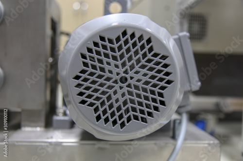ventilation cover of the electric motor.