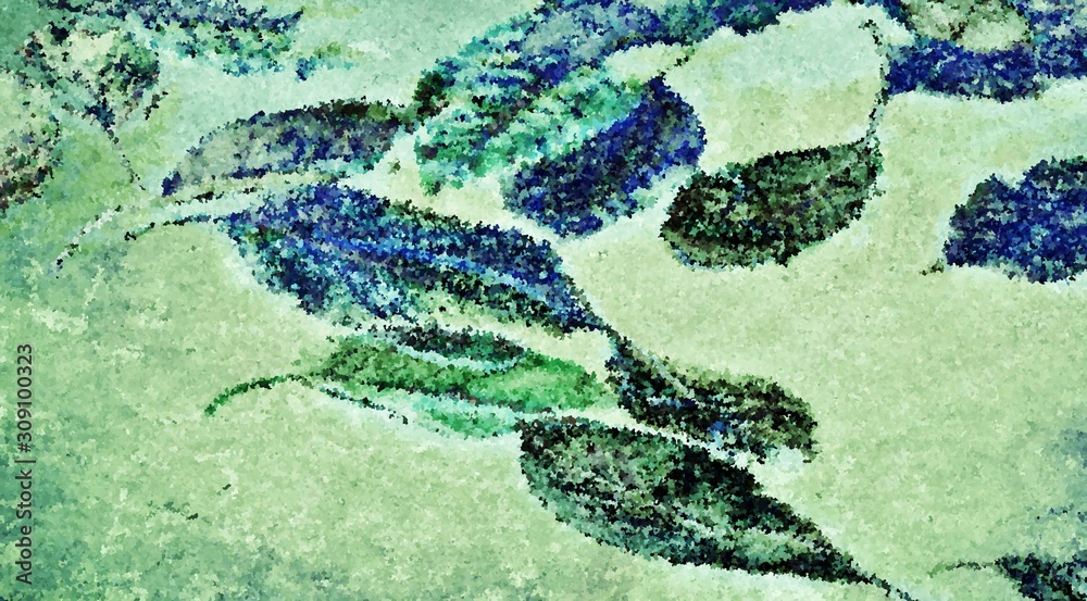 Close up of leafs swimming in a pond